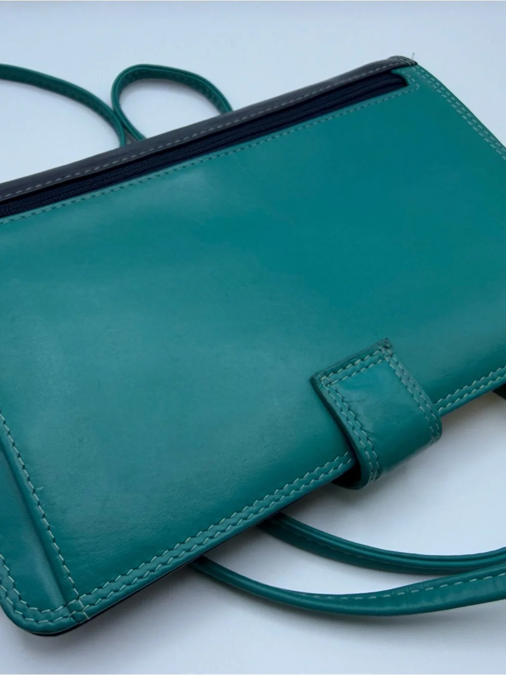 Oran Leather Australia Large Organizer Wallet Crossbody Purse Genuine Leather